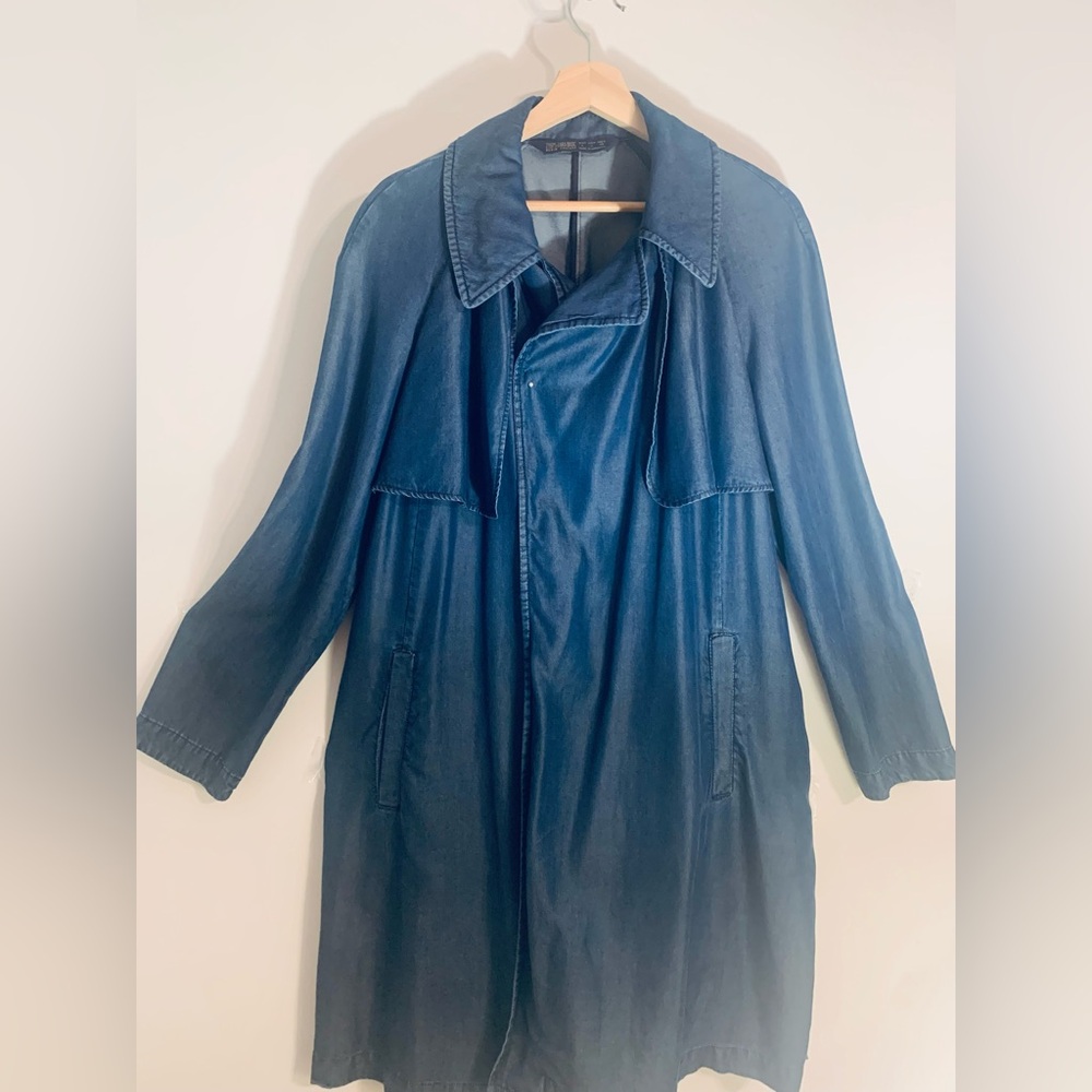 Zara Dark Blue Trench Coat